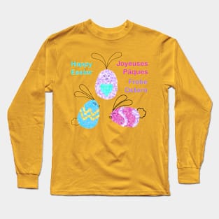 Easter Greetings Egg-Bunnies Long Sleeve T-Shirt